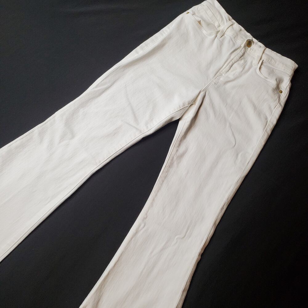 Frame Women's Size 25 Le High Flare Jeans High-Rise White LHF790